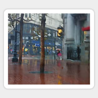 Market Street Corner Lights Sticker